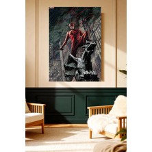 Mushen Studio Mushen Studıo Marvel Daredevil Yağmurlu Şehir Gargoyle Çerçevesiz Kanvas Tablo