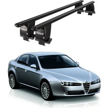 Today Auto Royal Alfa Romeo 159 (2005-2013) Uyumlu Siyah Kilitli Ara Atkı Port Bagaj Tavan Barı