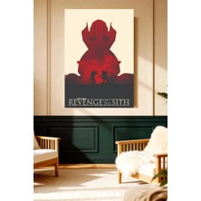 Mushen Studio Mushen Studıo Star Wars Revenge Of The Sith Kırmızı Siluet Çerçevesiz Kanvas Tablo