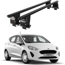Today Auto Royal Ford Fiesta Vıı (2017 ve Sonrası) Uyumlu Siyah Kilitli Ara Atkı Port Bagaj Tavan Barı