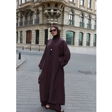 Moda Aksa 8832 Freeze Yırtmaçlı Takım Mürdüm