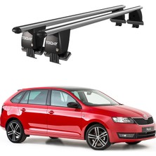 Today Auto Royal Skoda Rapid (2013 ve Sonrası) Uyumlu Gri Kilitli Ara Atkı Port Bagaj Tavan Barı