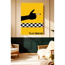 Mushen Studio Mushen Studıo Taxi Driver 1976 Sarı Fon Film Posteri Çerçevesiz Kanvas Tablo