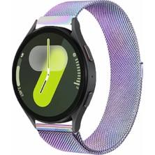 MMP Shop Samsung Galaxy 4 5 6 7 Fe 40 44MM Classic 42 43 46 47MM Uyumlu 20MM Metal Örğü Hasır Manyetik Kordon