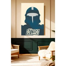 Mushen Studio Mushen Studıo Star Wars Attack Of The Clones Clone Trooper Siluet Çerçevesiz Kanvas Tablo