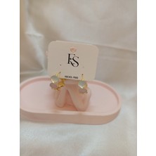 Renkli Istiridye Sallantılı Küpe