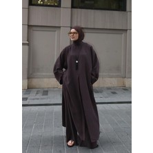 Moda Aksa 8832 Freeze Yırtmaçlı Takım Kahve