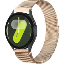 MMP Shop Samsung Galaxy 4 5 6 7 Fe 40 44MM Classic 42 43 46 47MM Uyumlu 20MM Metal Örğü Hasır Manyetik Kordon