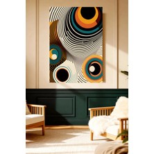 Mushen Studio Mushen Studıo Soyut Sarı Turuncu Dalgalı Akışkan Modern Çerçevesiz Kanvas Tablo Dekoratif Duvar