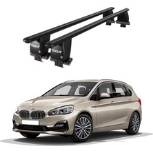 Today Auto Royal Bmw 2 Serisi (F45) (2014 ve Sonrası) Uyumlu Siyah Kilitli Ara Atkı Port Bagaj Tavan Barı