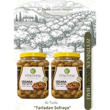 Çiftliği Izgara Yeşil Zeytin - Kendi Bahçemizden Doğal Katkısız Izgara Zeytin 900 Gram x 2 Adet
