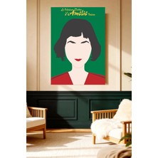 Mushen Studio Mushen Studıo Amelie Poulain Yeşil Fon Minimalist Film Posteri Çerçevesiz Kanvas Tablo