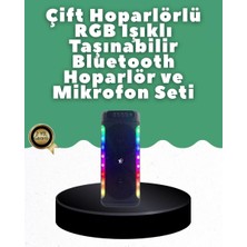 Asiltech Yüksek Ses Güçlü Kablosuz Hoparlör  Karaoke Mikrofonlu