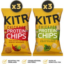 KITR 6'lı Acı Biber ve Lime Çeşnili & Sebze Yeşillikleri Çeşnili Yüksek Proteinli Nohut Cipsi 6X50G