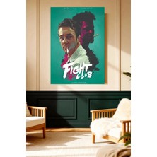 Mushen Studio Mushen Studıo Fight Club Edward Norton Tyler Durden Film Posteri Çerçevesiz Kanvas Tablo