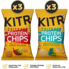 KITR 6'lı Acı Biber ve Lime Çeşnili & Deniz Tuzlu ve Fesleğenli Proteinli Nohut Cipsi 6X50G