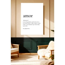 Mushen Studio Mushen Studıo Amor Portekizce Aşk Tanımı Minimalist Çerçevesiz Kanvas Tablo