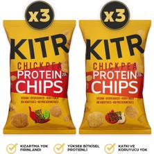 KITR 6'lı Acı Biber ve Lime Çeşnili & Domates ve Soğan Çeşnili Yüksek Proteinli Nohut Cipsi 6X50G