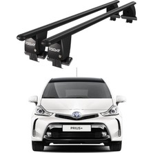 Today Auto Royal Toyota Prius + (2012-2015) Uyumlu Siyah Kilitli Ara Atkı Port Bagaj Tavan Barı