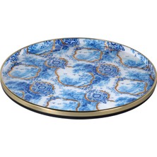 LuckyArt Blue Heritage Dekoratif Tepsi 41CM