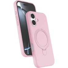 Butik Mey Ithalat®   iPhone 17 Regal Magsafe Standlı Kapak - Açık Pembe
