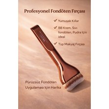 Cuppera Profesyonel Tüp Fondöten Fırçası | Yumuşak Kıllı Bb Krem, Sıvı Fondöten ve Pudra Fırçası-Hediyeli