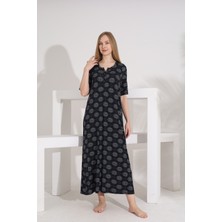 Etoile Bambu Kısa Kol Bileğe Kadar Uzun Elbise 26223