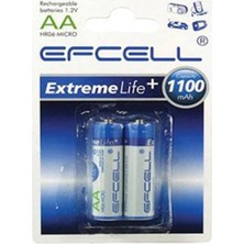 Ayt Efcell Extreme Life+ 1.2V 1100MAH Şarj Edilebilir Aa Kalem Pil (2'li Paket)