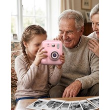 Butik Mey Ithalat® Hd Ekranlı Çocuk Fotoğraf Makinesi Video Kayıt ve Baskı Kağıdı Kalem Hediyeli