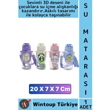 Wintoup #sumatarası Ofis Okul Spor Çocuk Su Içme Alışkanlığı Çok Şık Sevimli 3D Desenli Askılı Su Matarası
