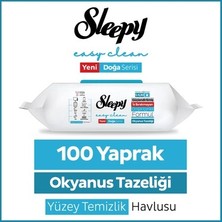 Şeylişeyler - Sleepy Okyanus Tazeliği Yüzey Temizlik Havlusu 100 Yaprak 1 Paket