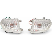 Moto Express Honda Kinetic NH100 Ön Sağ Sol Sinyal Takımı Şeffaf Camlı Ys