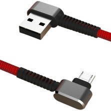Butik Mey Ithalat®  S73 Micro USB Kablo 1m 2.1A - Kırmızı