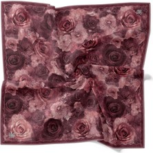 Lêvi D'or Levidor Kristal Eşarp Gül Desen Vişne Çürüğü