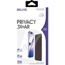 Aylina Mey Ithalat®   iPhone 17 Pro Max Bilvis 3x Ar Hayalet Cam Ekran Koruyucu - Siyah