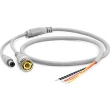 Power Jak Kablo Dc + Bnc 60CM Beyaz HDX5530 Midastech