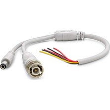 Pileli Store Power Jak Kablo Dc + Bnc 30CM Beyaz HDX5531