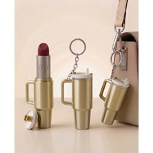 Lubiko Studio Stanley Model Termos Anahtarlık ve Ruj Lipstick Kabı - Kişiye Özel Çanta Aksesuarı