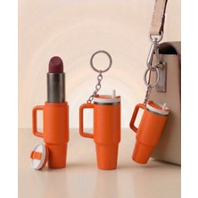 Lubiko Studio Stanley Model Termos Anahtarlık ve Ruj Lipstick Kabı - Kişiye Özel Çanta Aksesuarı