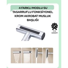 Asiltech Çok Fonksiyonlu Musluk Başlığı | 4 Su Modu | Geniş Uyumlu Adaptör Seti | Mutfak ve Banyo Uyumlu