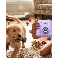 Aylina Mey Ithalat® Hd Ekranlı Çocuk Fotoğraf Makinesi Video Kayıt ve Baskı Kağıdı Kalem Hediyeli