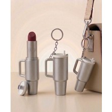 Lubiko Studio Stanley Model Termos Anahtarlık ve Ruj Lipstick Kabı - Kişiye Özel Çanta Aksesuarı