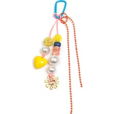 Twist Renkli Boncuklu Kalpli Anahtarlık TS1260072011033