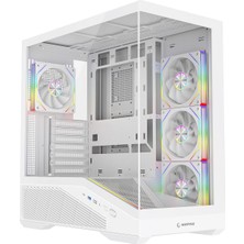 Rampage Reaper 850W 80 Plus Bronze Atx 3.1 Pcıe 5.1 Beyaz 4*12CM Argb Fan Atx Gaming Oyuncu Kasası