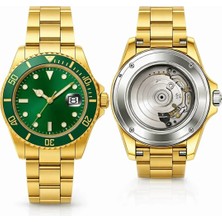 Rodium Erkek Kol Saati Cam Kapak Metal Takvimli Paslanmaz Kararmaz