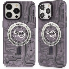 Aylina Mey Ithalat®  iPhone 14 Pro Kılıf Apollo Magneticsafe Desenli Kapak - Apollo Mor - 5