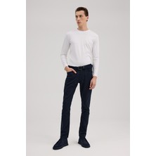 Jakamen Lacivert Slim Fit Spor Kanvas Pantolon
