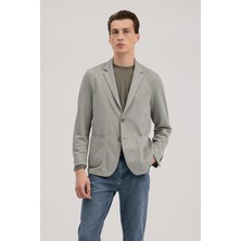 Jakamen Haki Slim Fit Mono Yaka Torba Cep Ceket