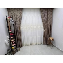 Nivemes Home Nivemeshome Cansel Gold 1/3 Pileli Tül Perde