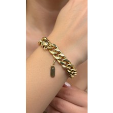 Altın Renk Kalın Zincir Bileklik